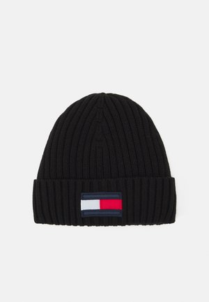 Tommy Hilfiger, FLAG BEANIE UNISEX - Kootud müts - black