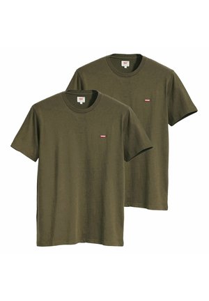 2ER PACK - ORIGINAL HOUSEMARK RUNDHALS  - T-shirts basic - oliv