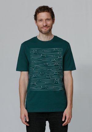 watapparel CATS - Print T-shirt - glazed green