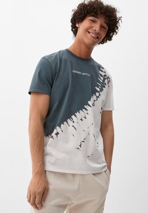 MIT BATIK-DETAIL - Print T-shirt - schwarz