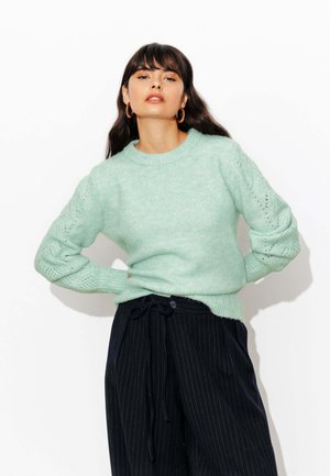 PULL COL ROND - Pullover - turquoise