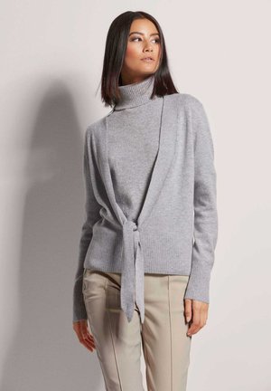 Strickjacke - stone gray melange