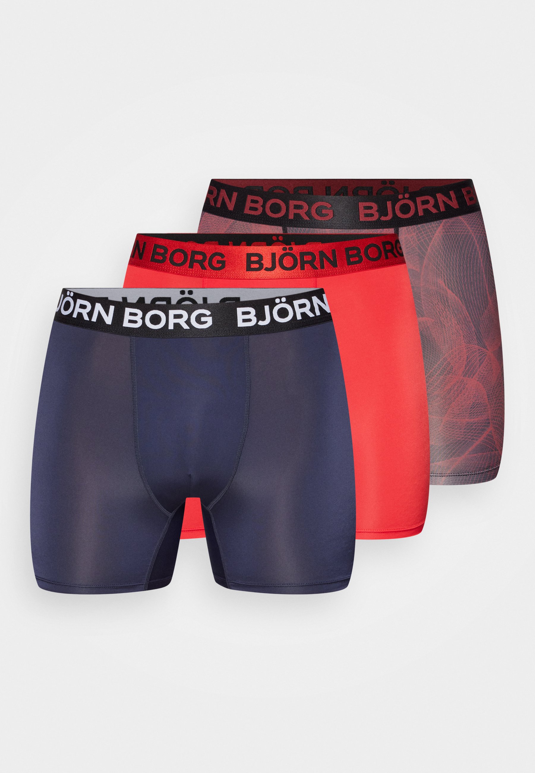 Bj?rn Borg PERFORMANCE BOXER 3 PACK - Boxer brief - black/red/nero - Zalando .it