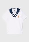 YOON TOP - Bluză polo - white/armory navy