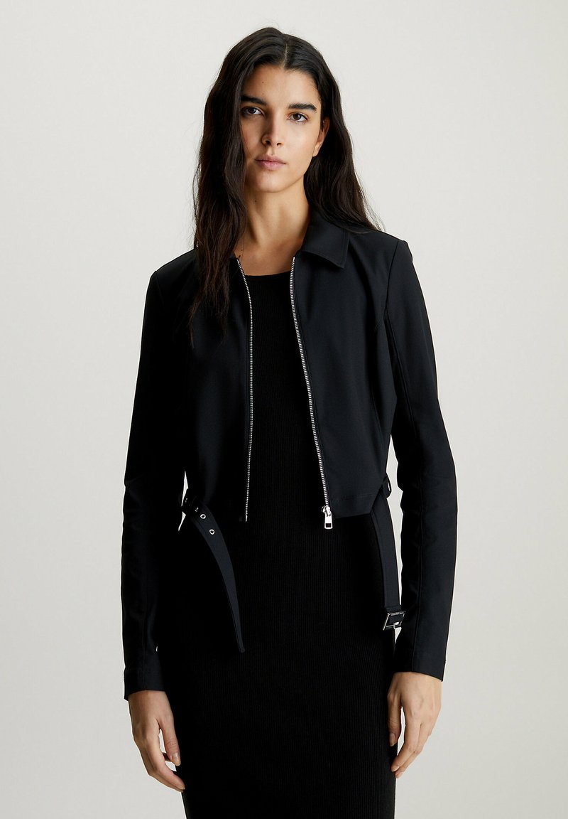 chaqueta de cuero calvin klein