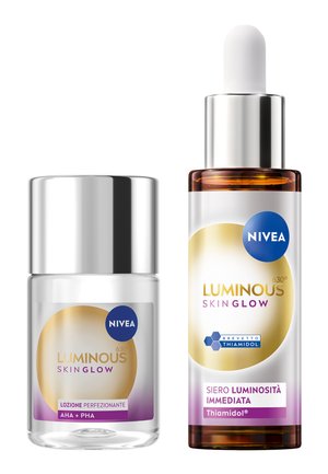 NIVEA SKIN GLOW LOZIONE PERFEZIONANTE 100 ML E SIERO LUMINOSITÀ 30 ML - Kit skincare