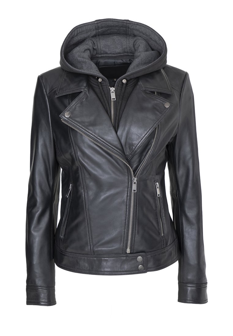 Le Temps Des Cerises Leren jas zwart