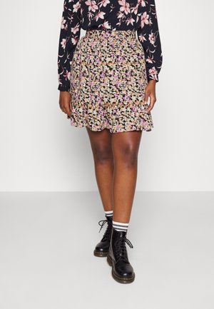 Pieces Curve PCMONICE SKIRT  - Φούστα σε γραμμή Α - blackaop/graphiclilac