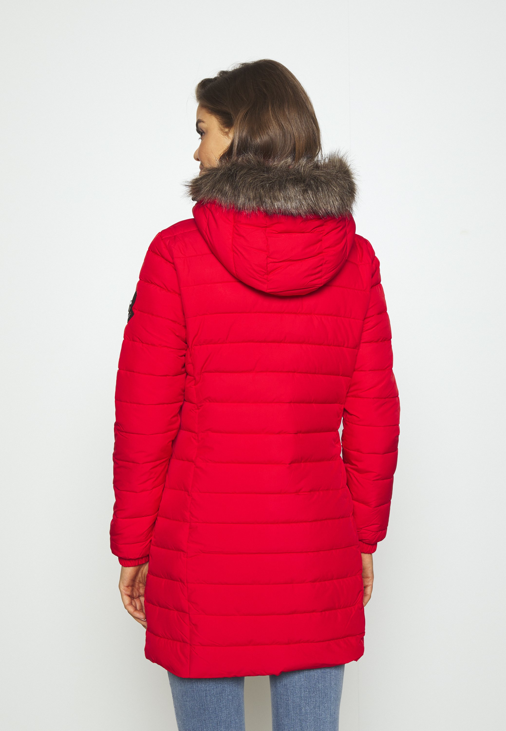 superdry coat red