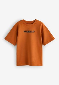 Next RELAXED FIT GRAPHIC SHORT SLEEVE 4 PACK - Camiseta estampada - rust brown black blue grey