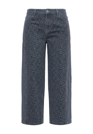 Angel of Style, BARREL JEANS, BARREL FIT, LEOPARD PRINT, 5 POCKETS - Vaqueros rectos - grey denim
