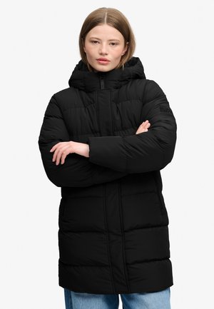 Superdry & Co, SUPERDRY HOODED SPORTS PUFFER MID LENGTH JACKET.. - Winter coat - black
