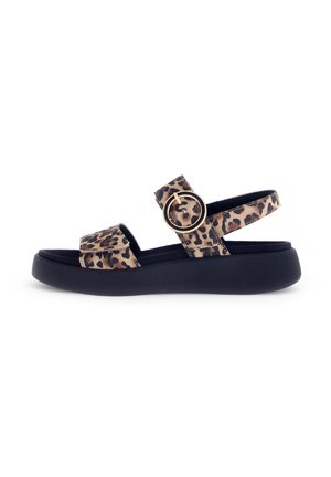Sandalen met plateauzool - natur
