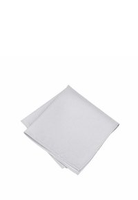 Light gray textured cloth folded neatly on a white background.