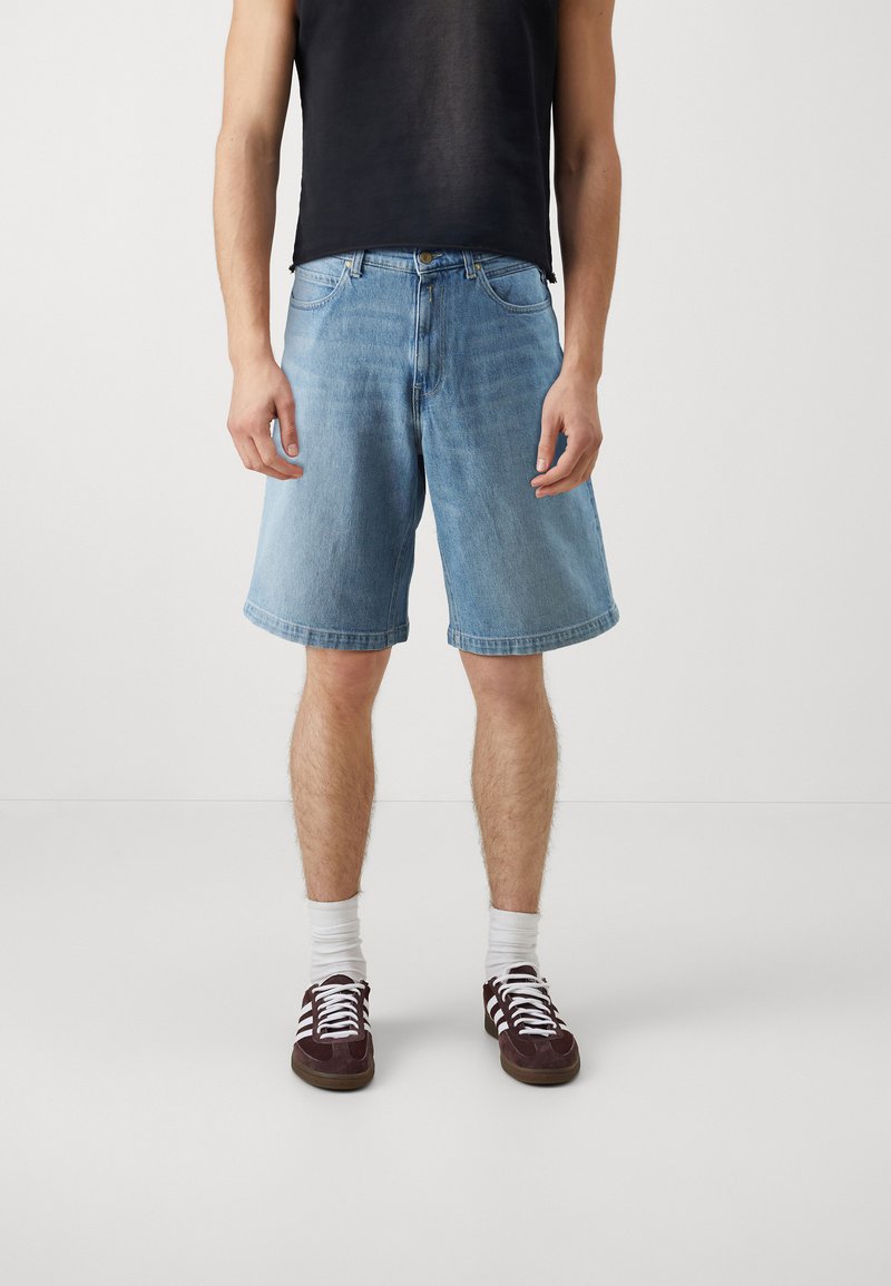 Light Blue Knit Conrad Shorts