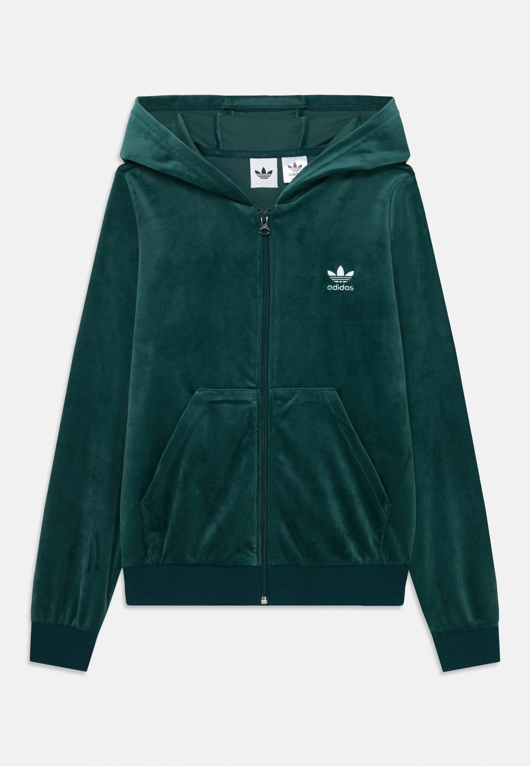adidas Originals HOODIE Felpa con zip aurora ivy/white/verde