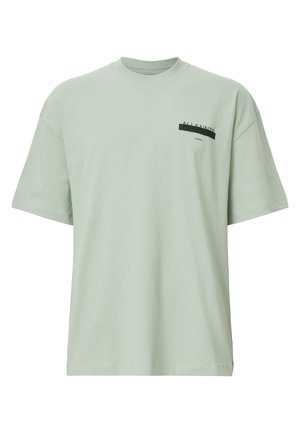 Mintgroene oversized t-shirt gemaakt van zachte katoen. Heeft een zwart grafisch print met "ALL SAINTS" op de voorkant. Klassieke ronde hals.