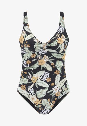 Maillot de bain - schwarz bedruckt