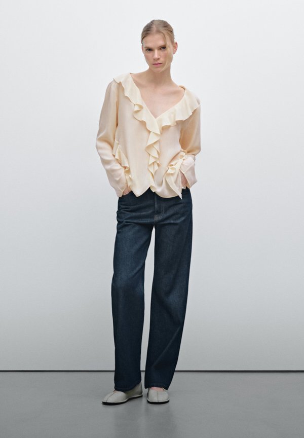 RUFFLED WITH ASYMMETRIC HEM  - Blouse