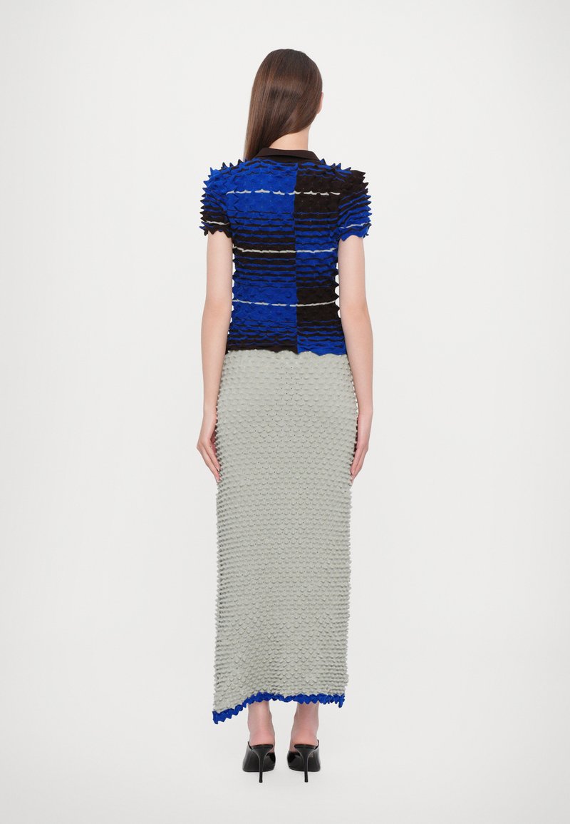 Chet Lo SPIKEY GRADIENT - T-shirt print - electric blue/brown/mint