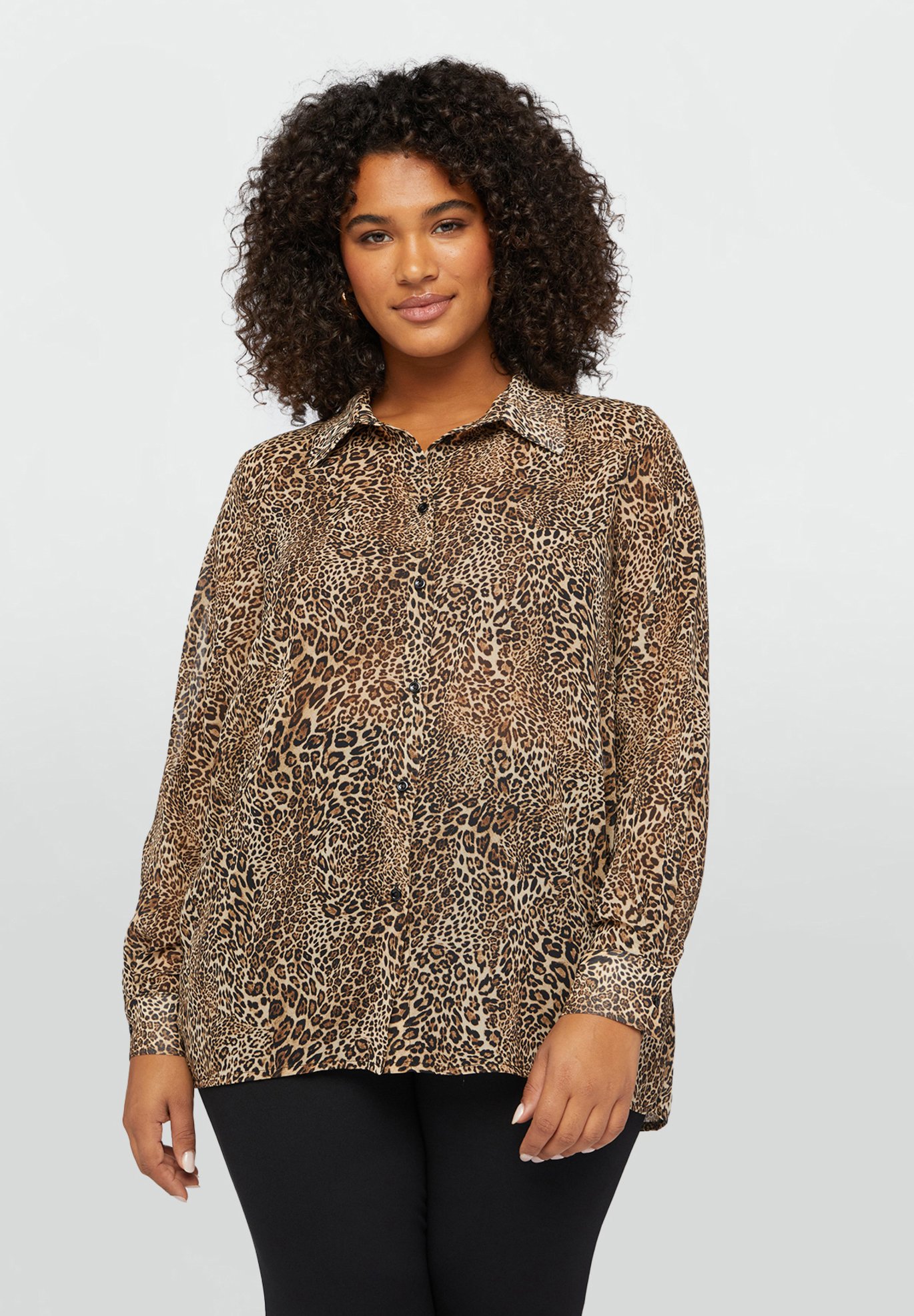 Fiorella Rubino ANIMALIER Camicia nero