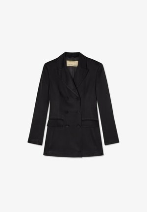 Trussardi, GIACCA DOPPIOPETTO SLIM FIT IN SHINY TWILL - Blazer - nero