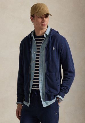 LOOPBACK FLEECE FULL-ZIP HOODIE - Felpa con zip - cruise navy