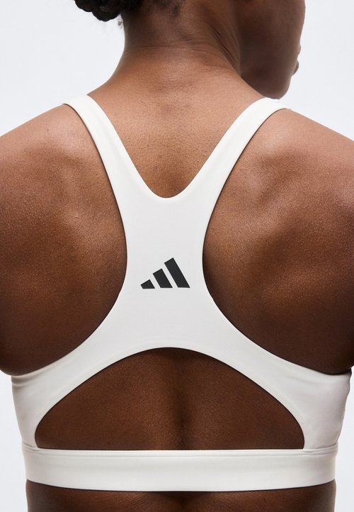 adidas OPTIME ESSENTIALS WORKOUT HIGH SUPPORT - High support sports bra - white — foto 6