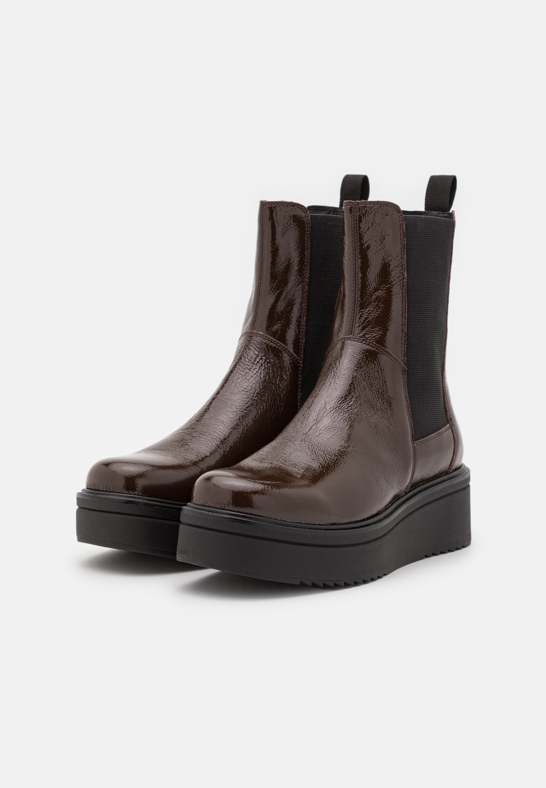 Vagabond TARA - Enkellaarsjes met plateauzool - brown/bruin - Zalando.nl