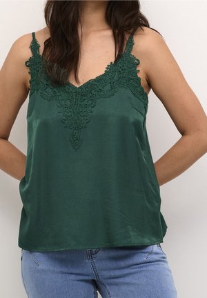 Top - dark green