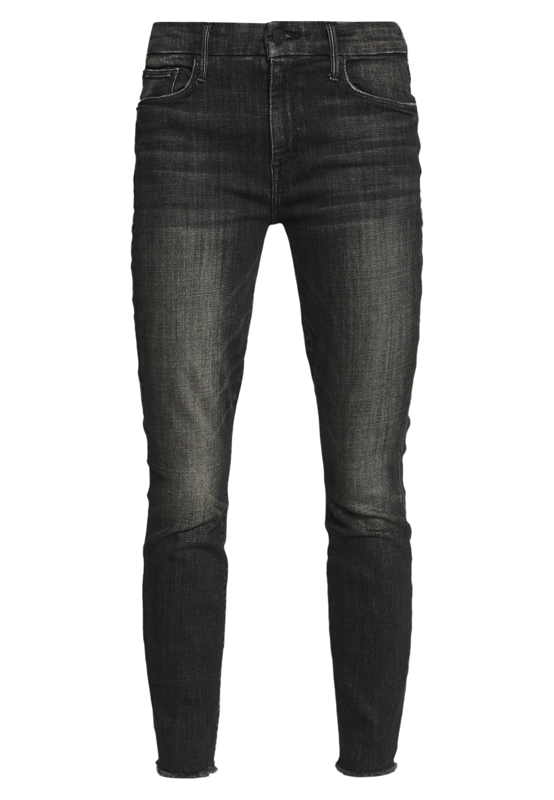 black fray jeans
