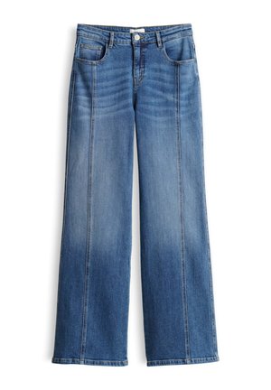 OPUS, MID RISE LEICHT AUSGESTELLTES BEIN - Wide Leg - mid blue