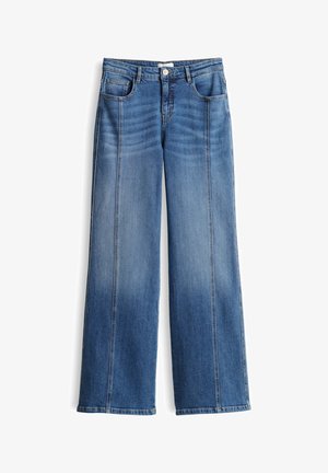 OPUS, MID RISE LEICHT AUSGESTELLTES BEIN - Wide Leg - mid blue