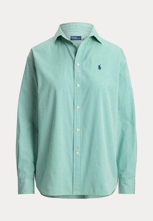 RELAXED FIT STRIPED COTTON SHIRT - Nööpidega pluus - 2000b green white