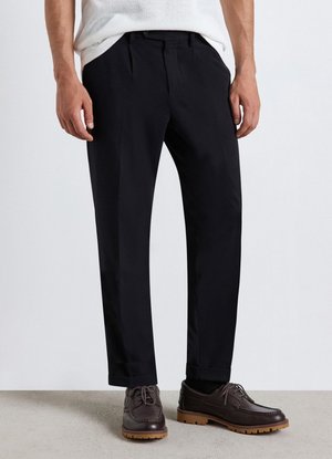 Calliope, PANTALONE LUNGO TINTA UNITA - Stoffhose - nero ultrablack