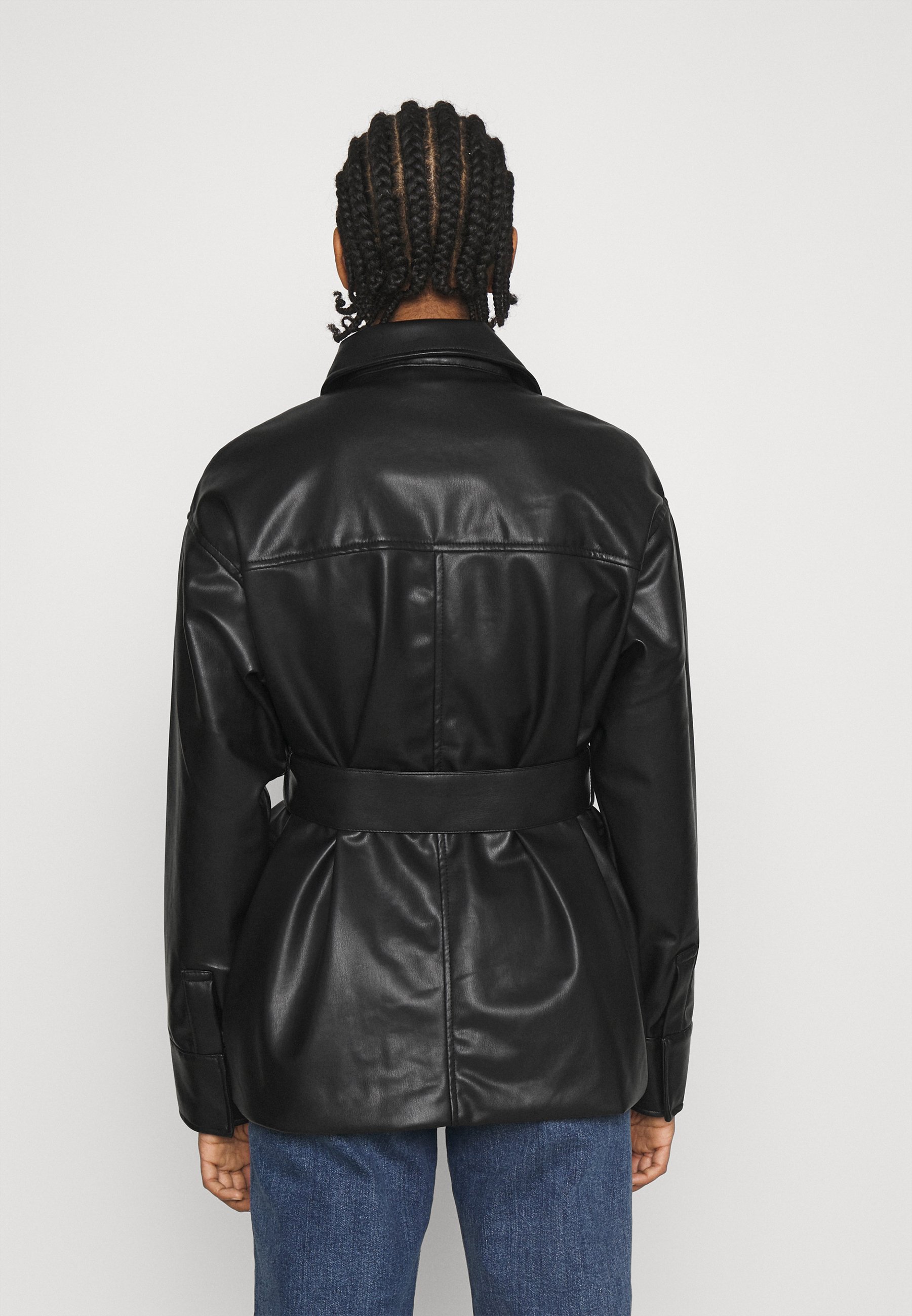 monki leather coat