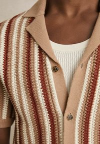 Reiss REGULAR FIT - CARRINGTON STRIPE CUBAN  - Skjorter - camel multi
