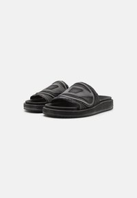 Diesel SA-SLIDE D OVAL UNISEX - Platt slip-in - black denim
