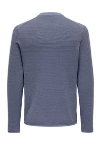 Only & Sons 12 STRIPE CREW - Strickpullover - blau
