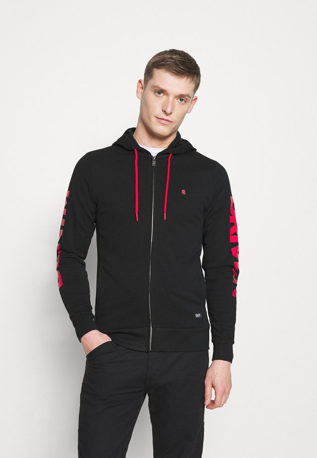 Zip-up hoodie - black