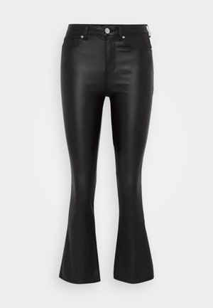 ONLY Petite, ONLPAOLA FLARED COATED - Pantalon classique - black