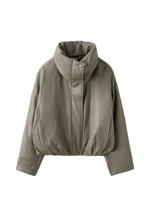 Stradivarius, Leather jacket - light grey