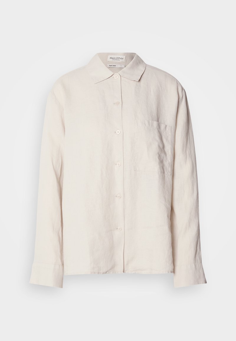 Marc O’Polo Overhemdblouse zandkleur Marc O’Polo Overhemdblouse zandkleur