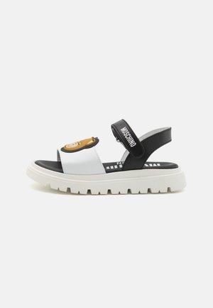 MOSCHINO UNISEX - Sandalias - white/black