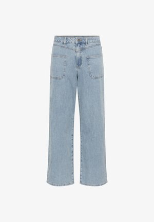 Kaffe, KAJORDI WIDE - Wide leg - light blue washed denim