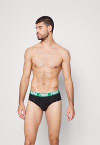 Puma BASIC BRIEF 2 PACK - Slip - black/green