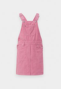 SCRIPT DUNGAREES DRESS - Kasdienė suknelė - mystic pink