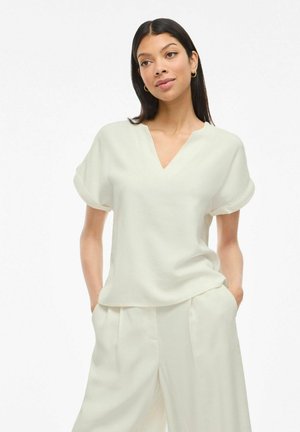 MIT KURZEN ÄRMELN VIMARLEE SPLIT NECK - Blouse - birch