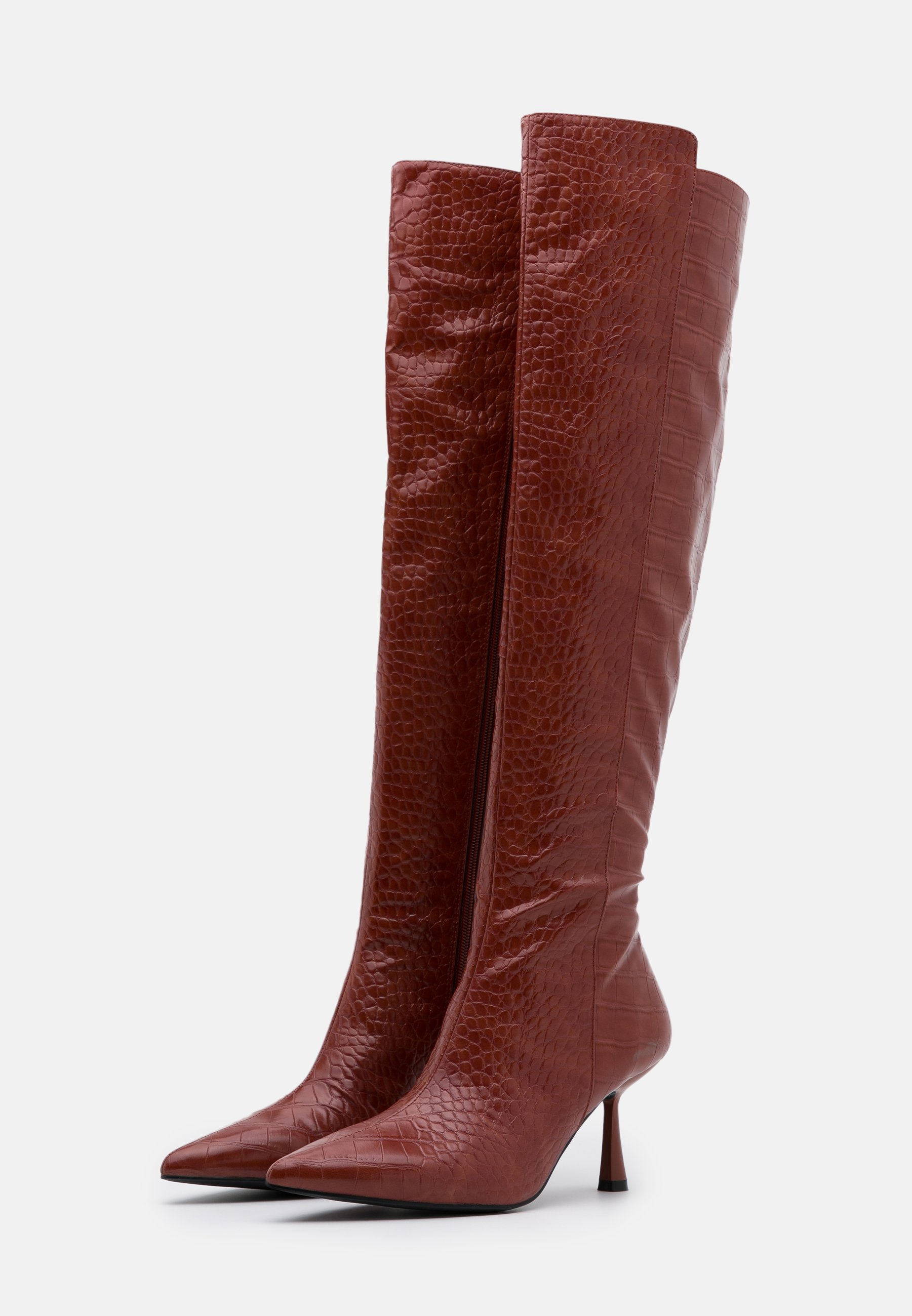 NA KD FRONT SEAM TIGHT HIGH BOOTS Ylipolvensaappaat NA KD SLOUCHY STRUCTURED SHAFT BOOTS Saappaat black