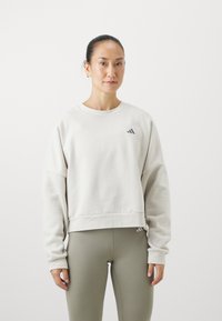 adidas Sportswear ESSENTIALS SMALL LOGO FEEL COZY  - Sportinis megztinis - alumina/grey four